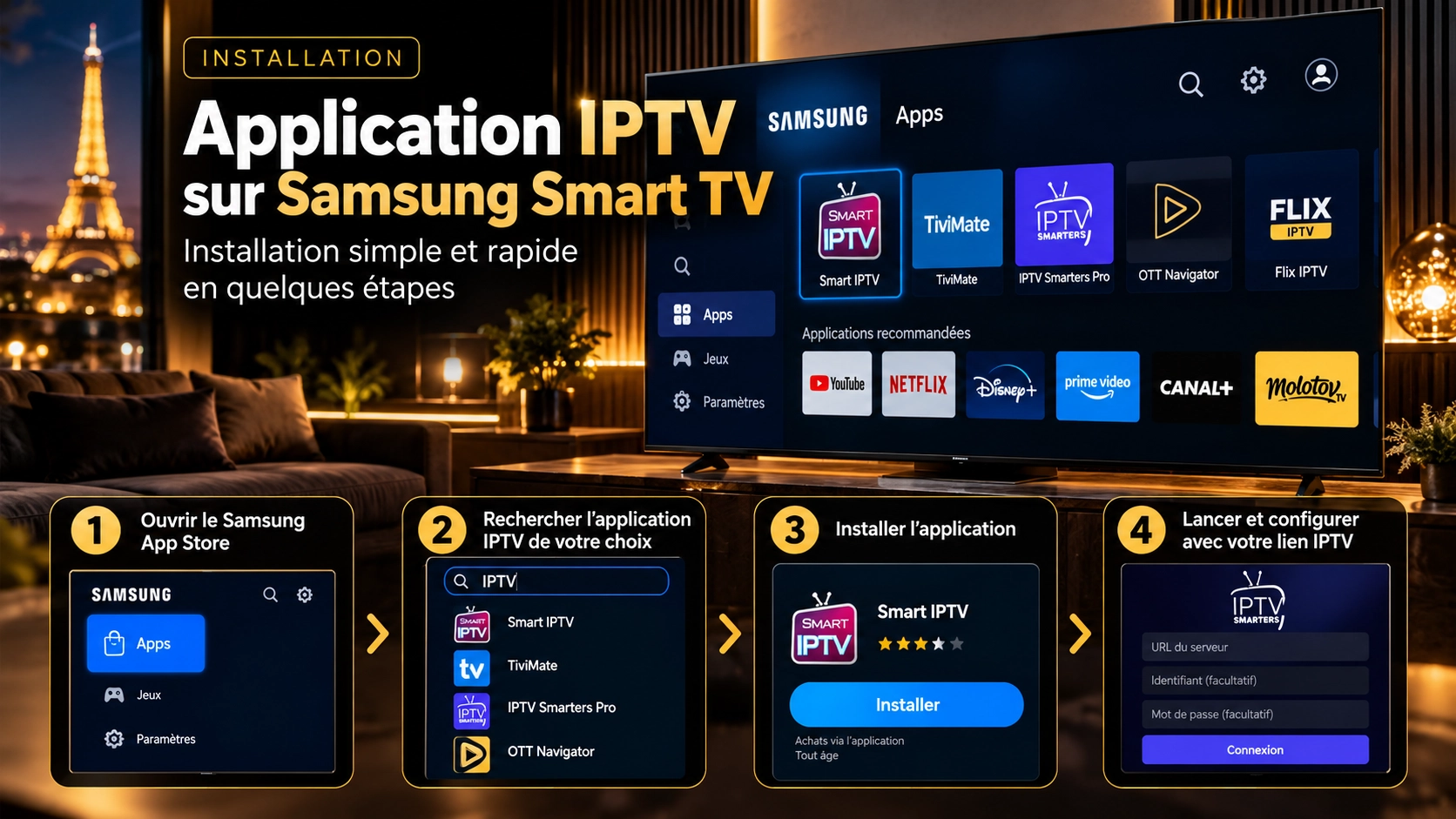 Installation d’une application IPTV sur Samsung Smart TV